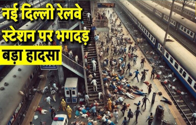 दिल्ली के रेलवे प्लेटफार्म पर मची भगदड़, महा कुंभ जा रहे 18 यात्रियों की हुई मौत(Delhi railway plateform)